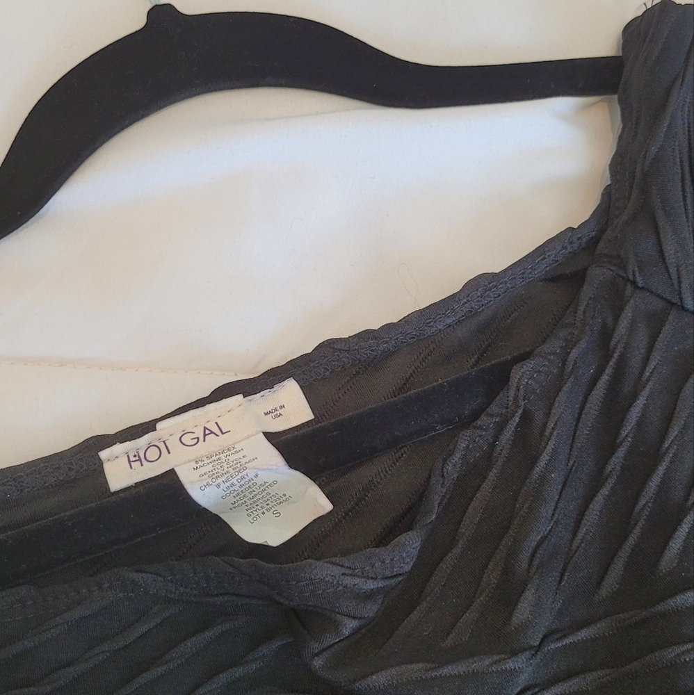 Striped black evening dress - Picture 4 of 4